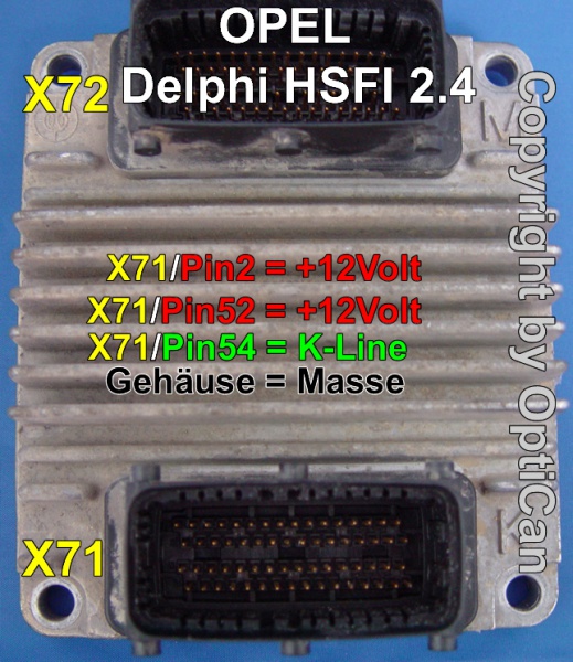 Delphi HSFI 2.4 (Holden) pinout diagram 1